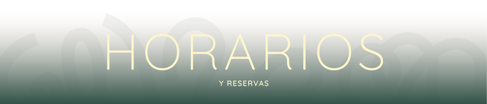 Horarios y reservas